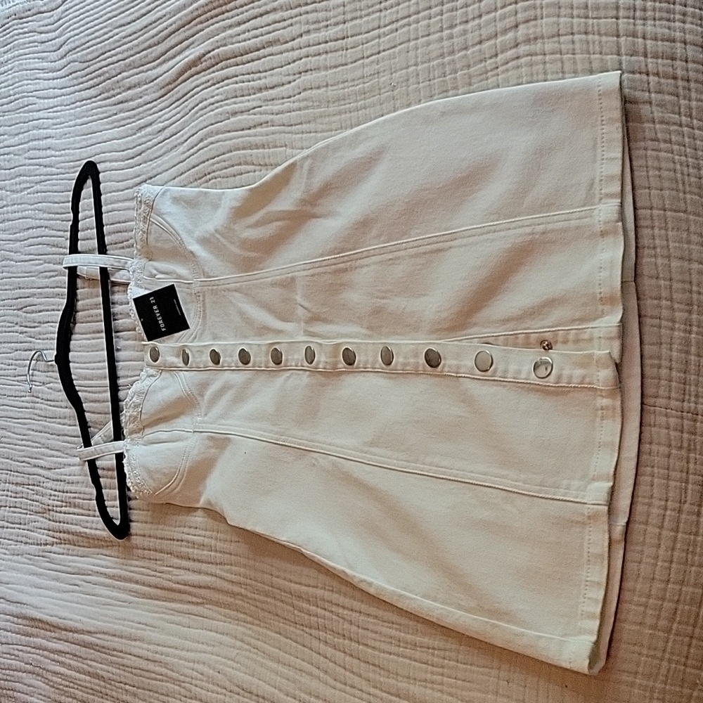 NWT White Denim Dress